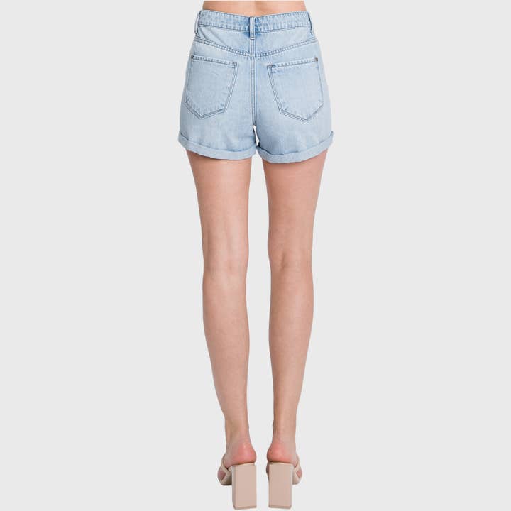 Petra153 – Großhandel Shorts – Damen – T931NHR-E SHORTS MIT EXTREM HOHEM BUND UND FESTEM MANSCHETTENSAUM9
