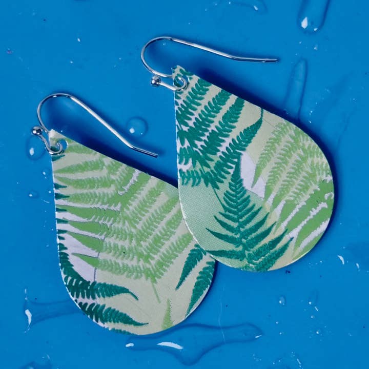 Not Nice - Wholesale Dangle Earrings - Ferns In Heaven upcycled earrings0
