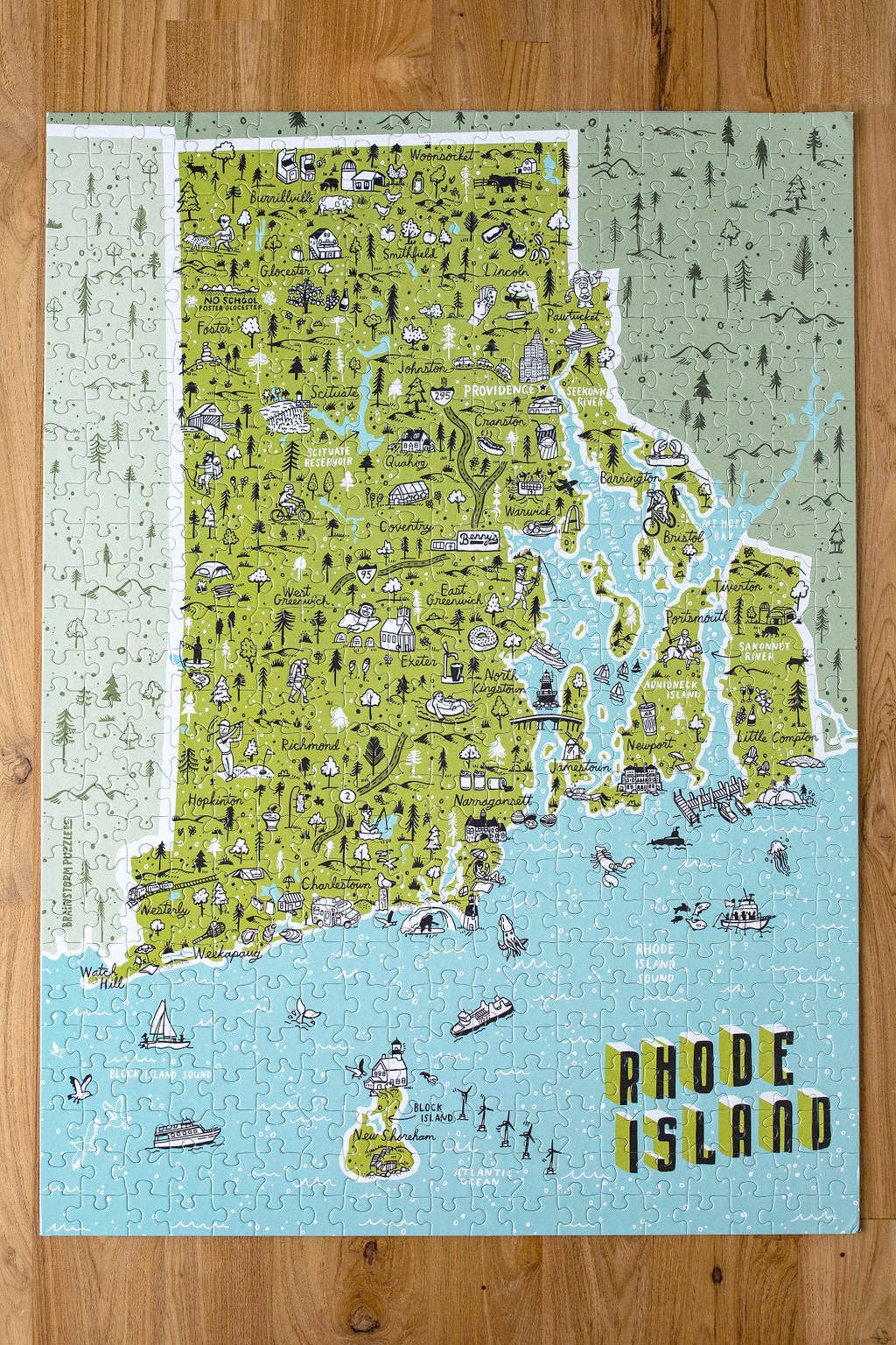 Brainstorm - Wholesale Puzzle - Adult - State of Rhode Island Puzzle1