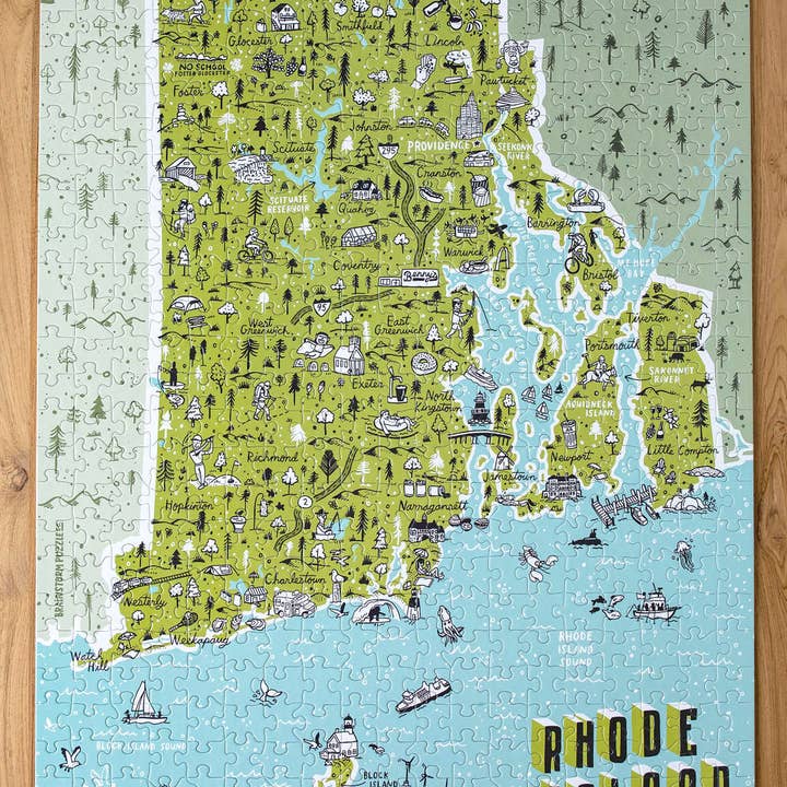 Brainstorm - Wholesale Puzzle - Adult - State of Rhode Island Puzzle1
