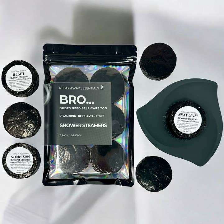 Relax Away Essentials - Wholesale Shower Steamer/Bomb - Bro... Dudes Need Self-Care Too Shower Steamers 6 Pack 3