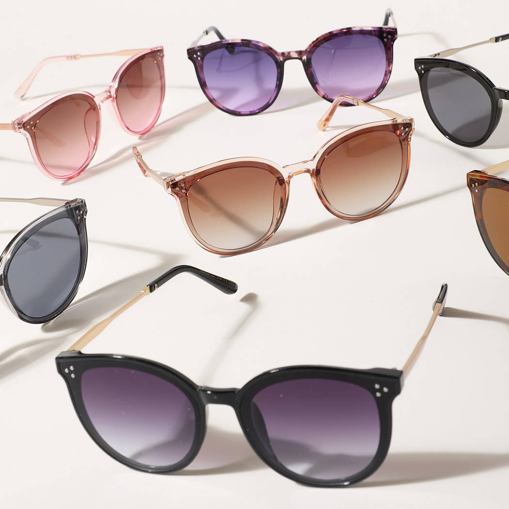  ASSORTED COLOR Round Shape Frame Thin Legs Fashion Sunglasses for wholesale on Faire2