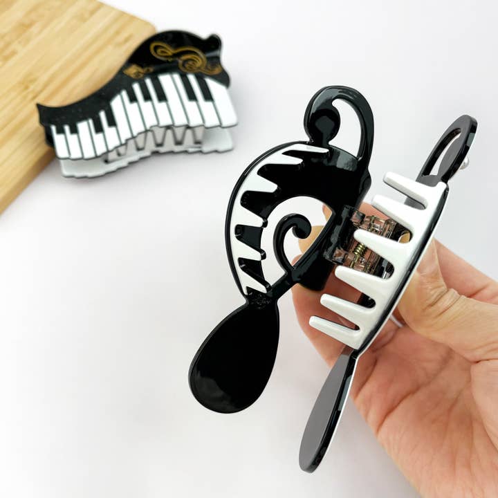TheDivaSoap – wholesale Hair clip – Women’s – Piano Claw Clip, Creative Musical Instrument Hair Clip5