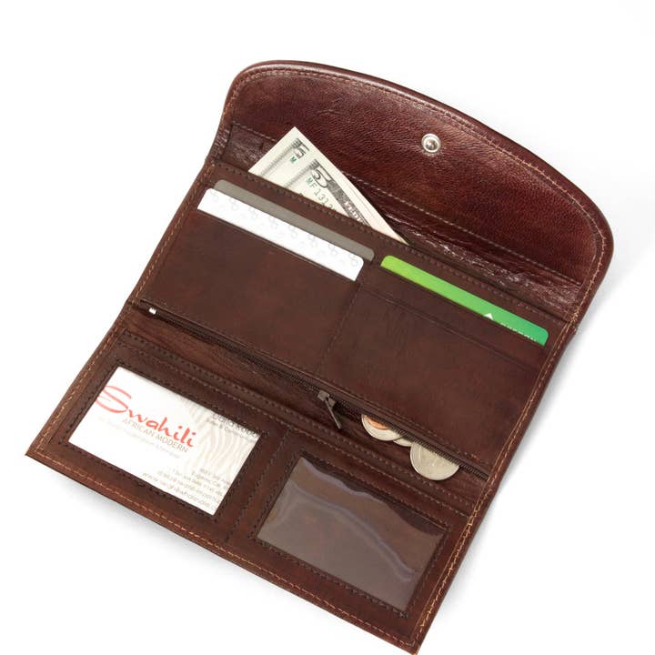 Swahili | AFRICAN MODERN - Wholesale Wallet - Women's - Cosmopolitan Mudcloth & Leather Women's Wallet2