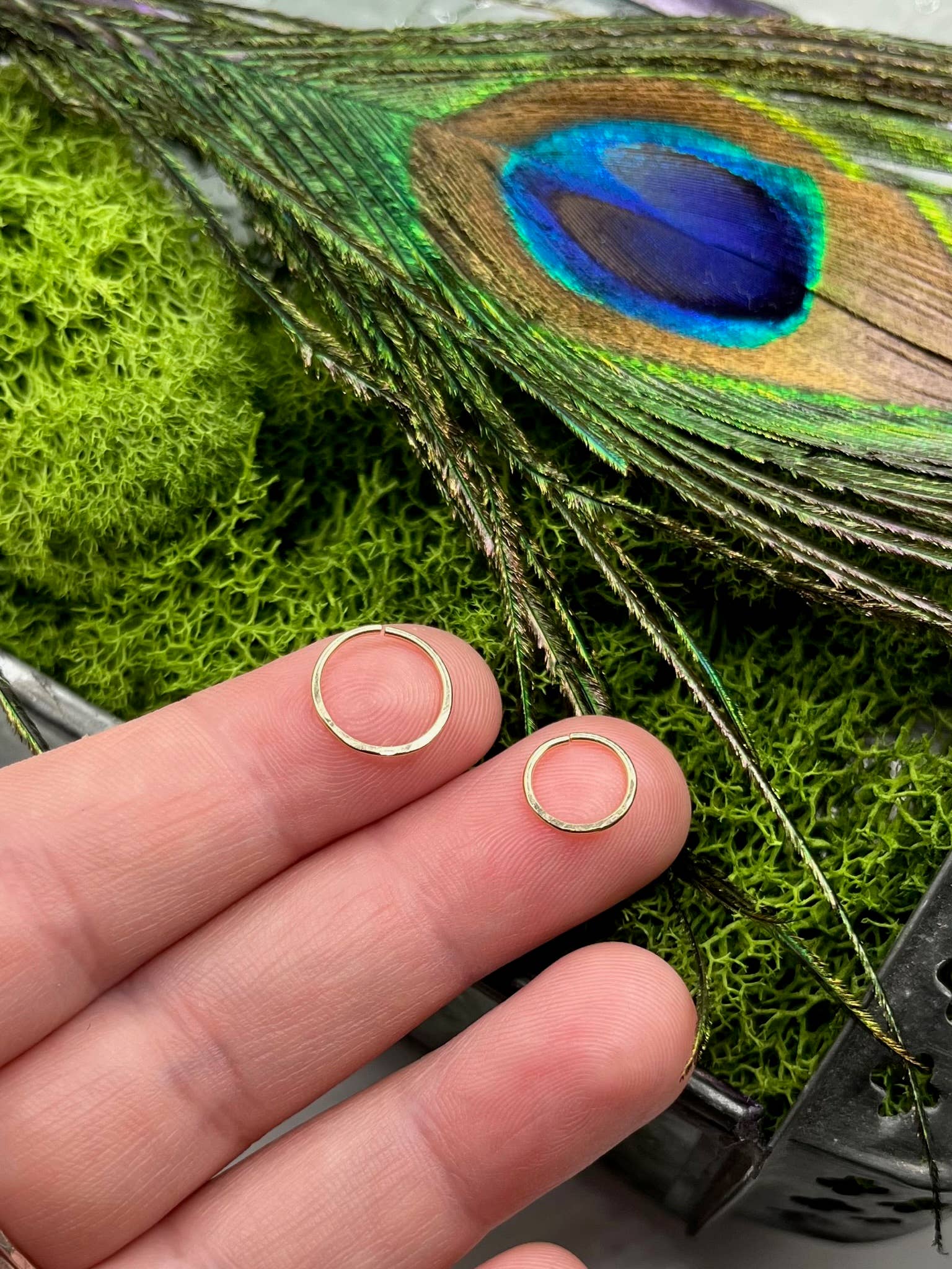 Rachel Renee Jewelry - Wholesale Nose Ring - MAYA Hammered Nose Ring Hoop - Sterling or Gold Fill4