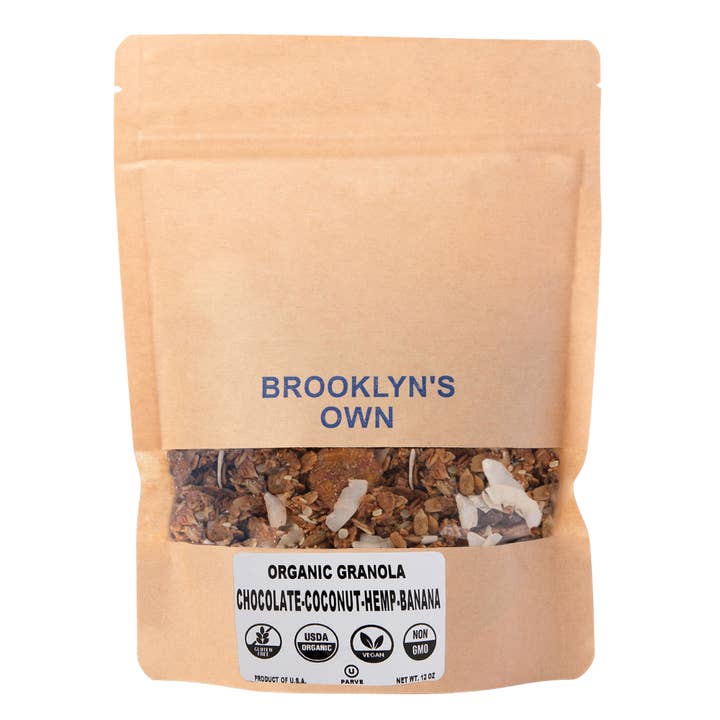 Chocolate Coconut Hemp Granola for wholesale by Brooklyn's Own Coffee
