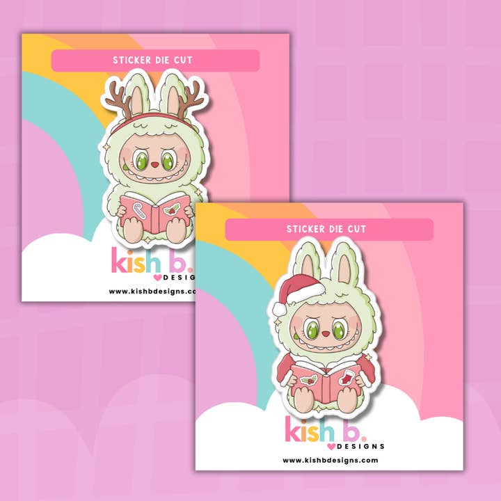Holiday Monsters| Sticker Die Cut for wholesale by Kish B. Designs
