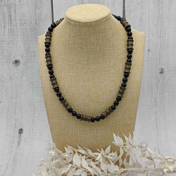 Unique black pearls - bronze tube - Selina for wholesale on Faire1