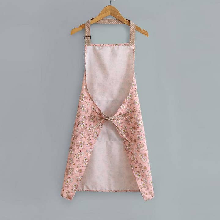 ACCITY - Wholesale Apron - Floral Print Summer Thin Canvas Apron with pockets_CWMM2039
