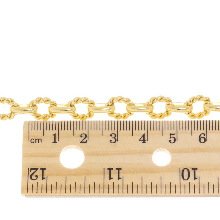 Jewel Pledge – Engroshandel Håndværk forsyninger – Twistet reb & glat oval guldkæde til smykker CHG1716