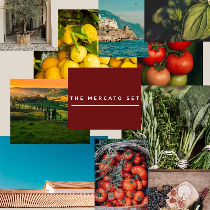 The Mercato Set for wholesale by Glow Candle Co.