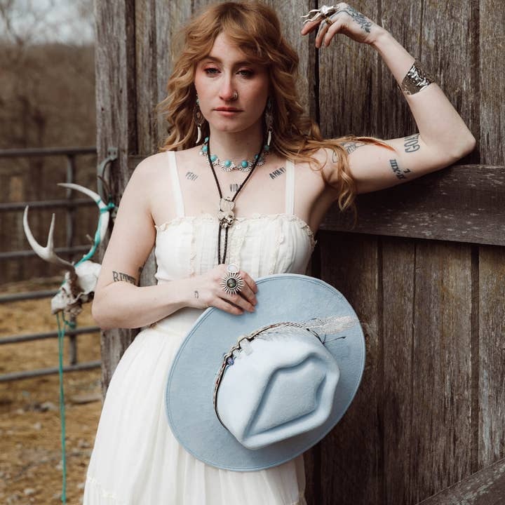 Modern Myth Jewelry - Wholesale Dangle Earrings - Concho +coyote teeth earrings AS SEEN ON LAINEY WILSON3