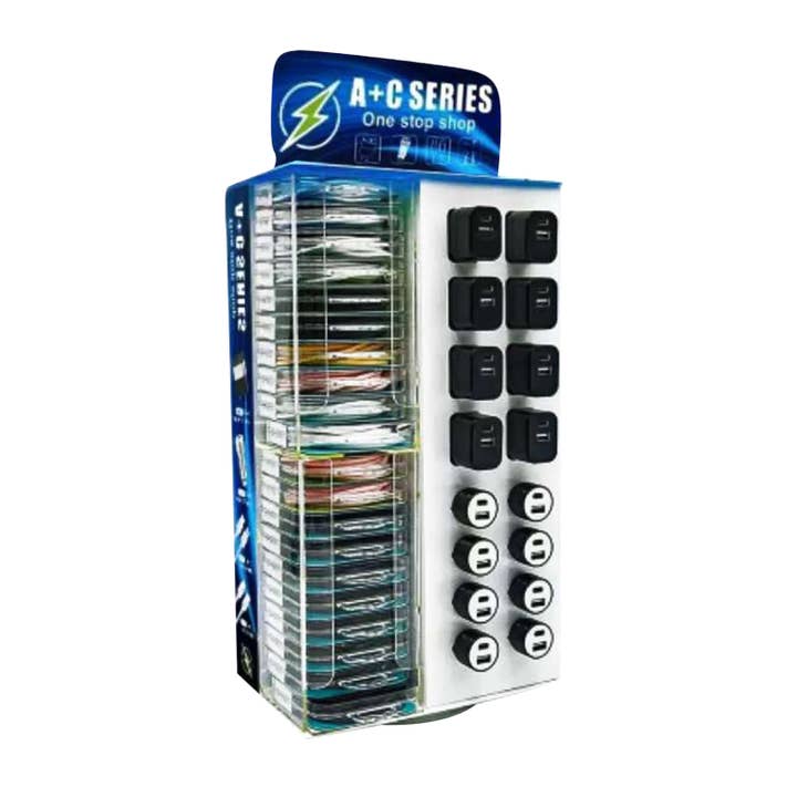 A+C Chargers and Cables 72ct Counter Display for wholesale by ASK Wholesale