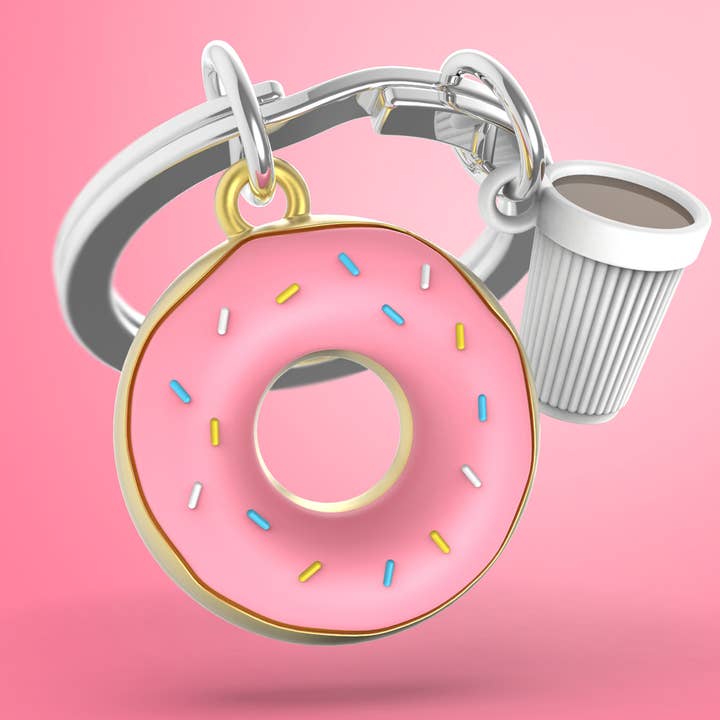 Anew International Corp. - Wholesale Keychain - Unisex - DONUT & COFFEE KEYRING