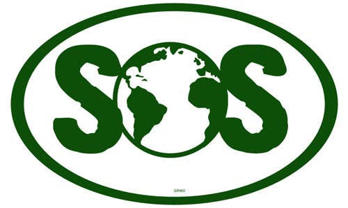 Gypsy Rose - Wholesale Sticker - S.O.S. Earth Oval Bumper Sticker0
