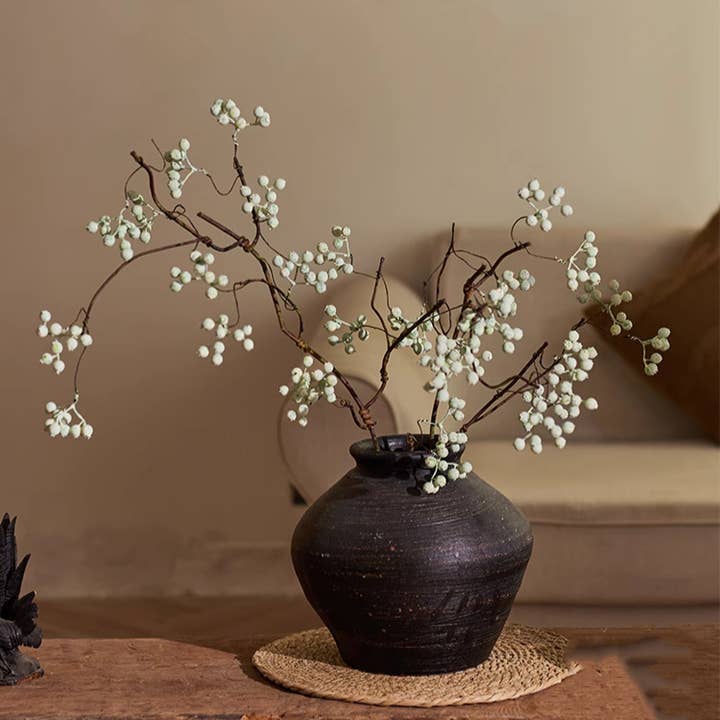 Rustic Reach - Wholesale Artificial Plant - Zen Style Light Green Berry Stem 37.8" Tall5