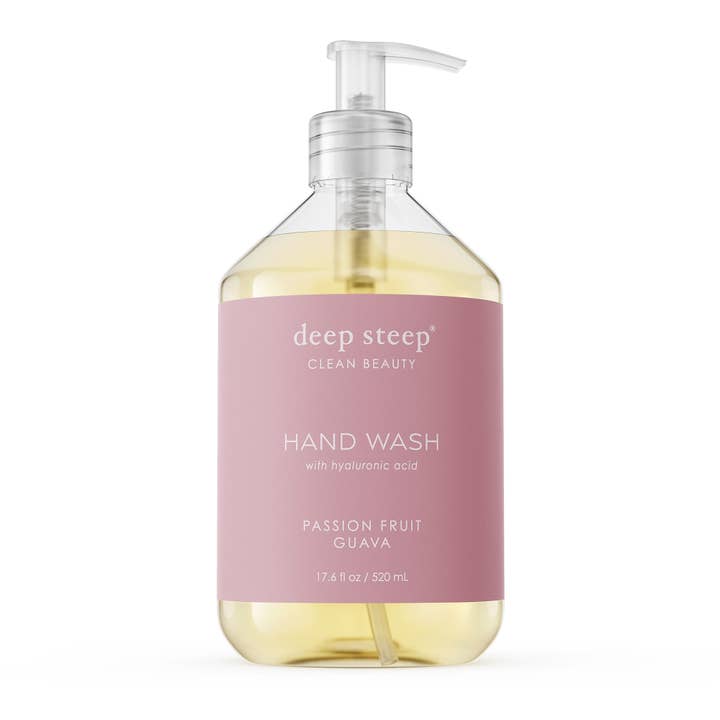 Argan Oil Liquid Hand Wash - Passion Fruit Guava 17.6oz for wholesale by Deep Steep Clean Beauty