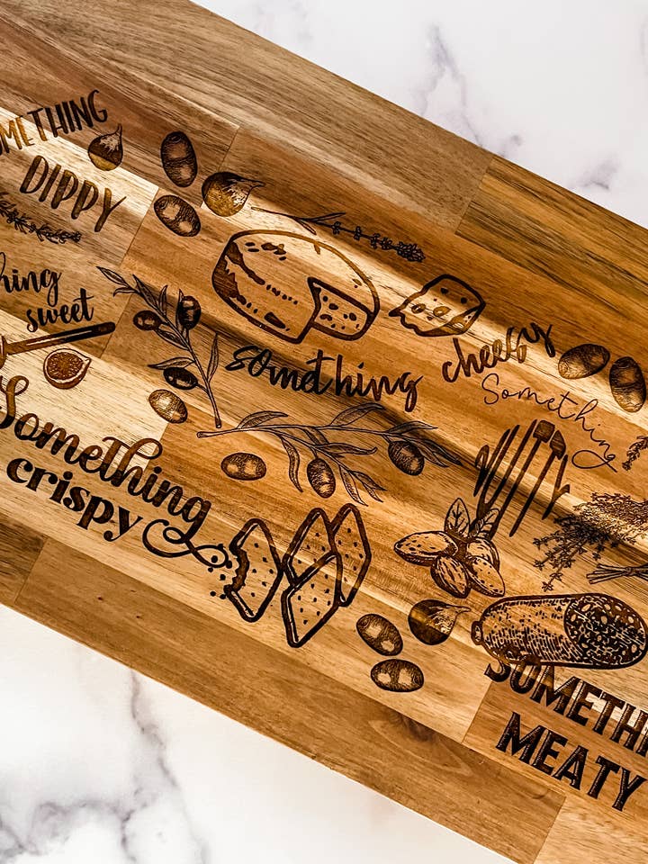 Charcuterie "how to" Board for wholesale by Wood & Ash