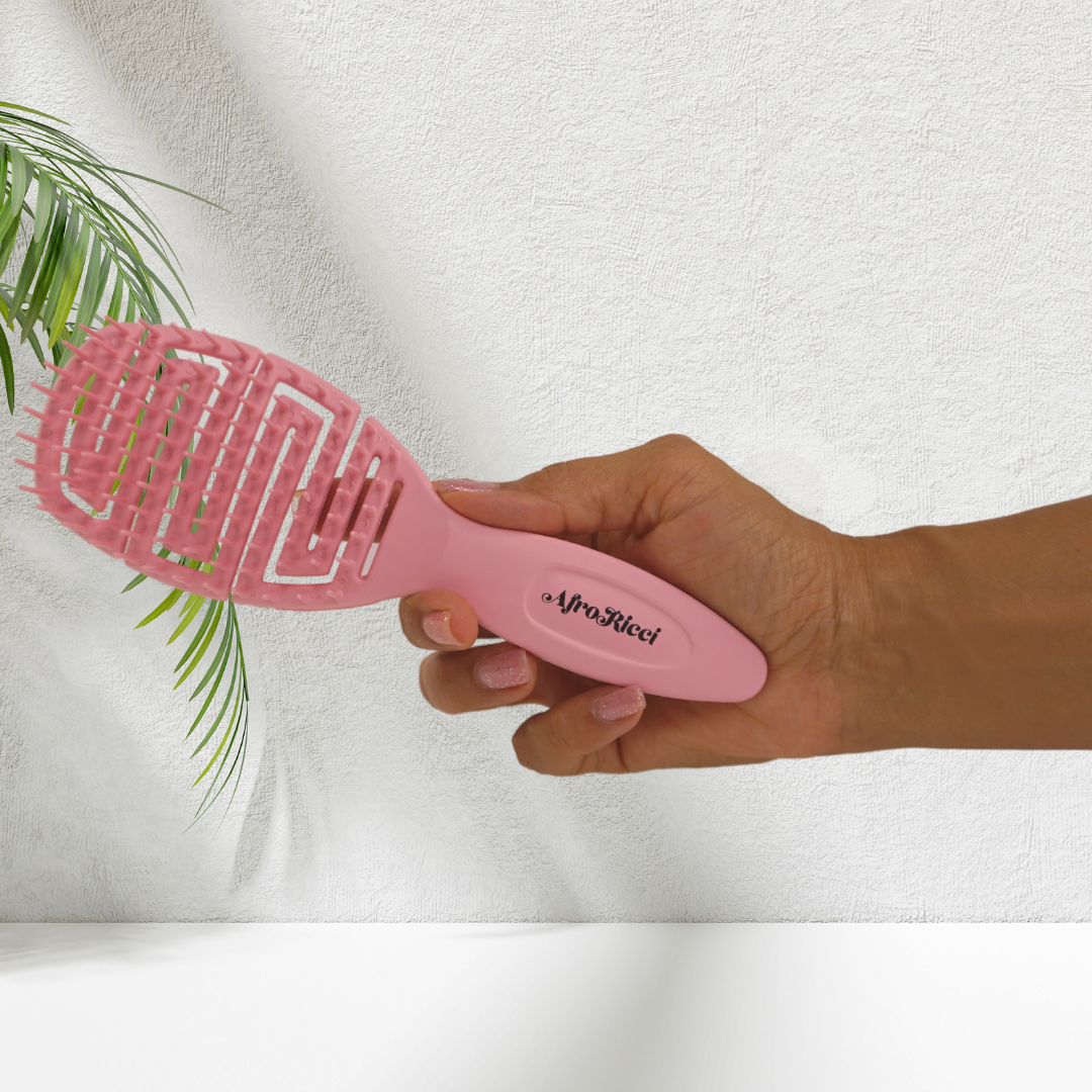 AFRORICCI – wholesale Hårborste/kam – AfroRicci Wet & Dry Rose Brush - Detangling och definition7