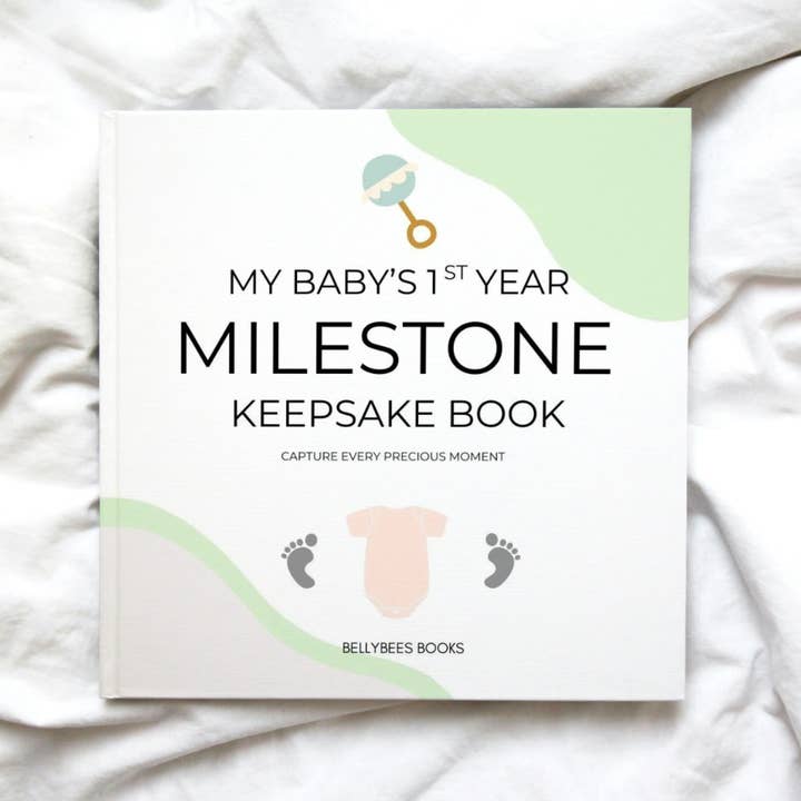 Bellybees – wholesale Milestone art/keepsake – Child & baby – My Baby's 1st Year Milestone Keepsake Book!1