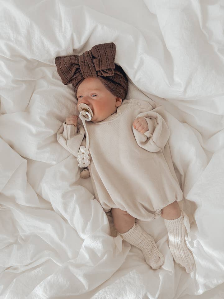 Petite + Co - Wholesale Bodysuit (Non-Footed) - Baby - BUBBLE ROMPER - NATURAL2