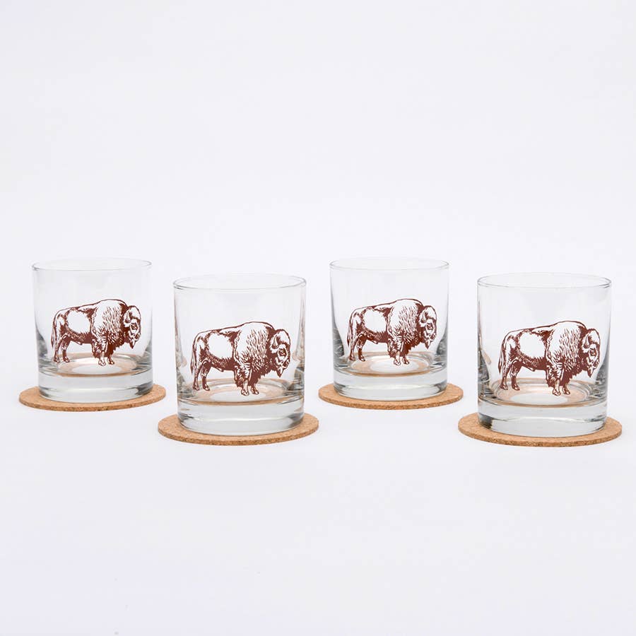 Counter Couture - Wholesale Cocktail/Liquor Glass - Bison Rocks Glass – 11 oz Dishwasher Safe Whiskey Glass2