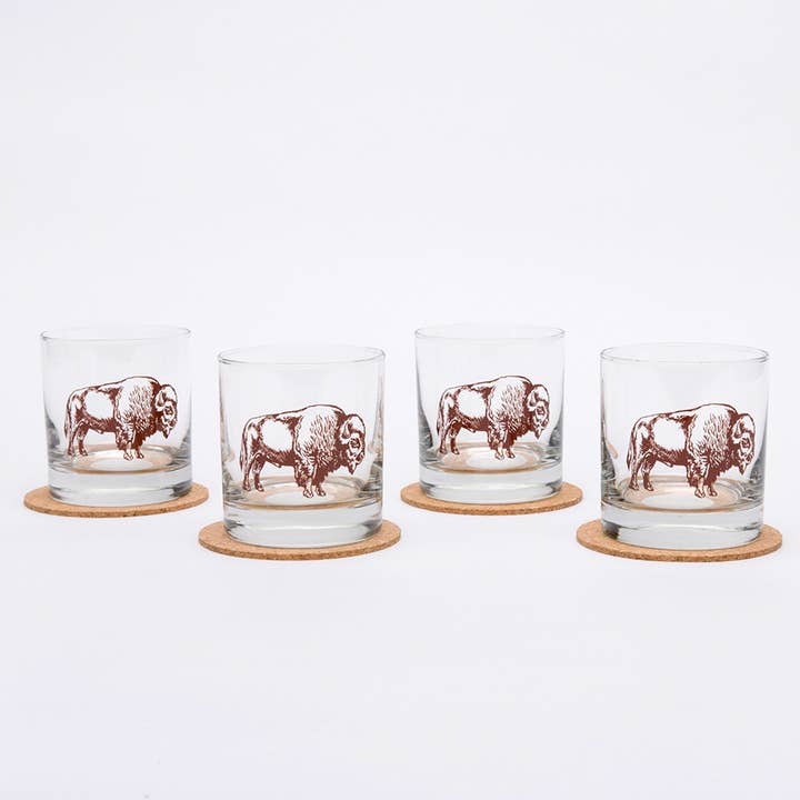 Counter Couture - Wholesale Cocktail/Liquor Glass - Bison Rocks Glass – 11 oz Dishwasher Safe Whiskey Glass2