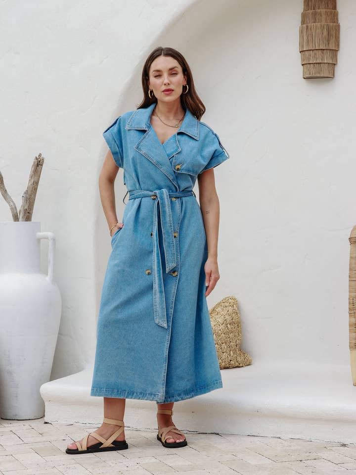 BELLA DENIM VEST for wholesale by BTL The Label