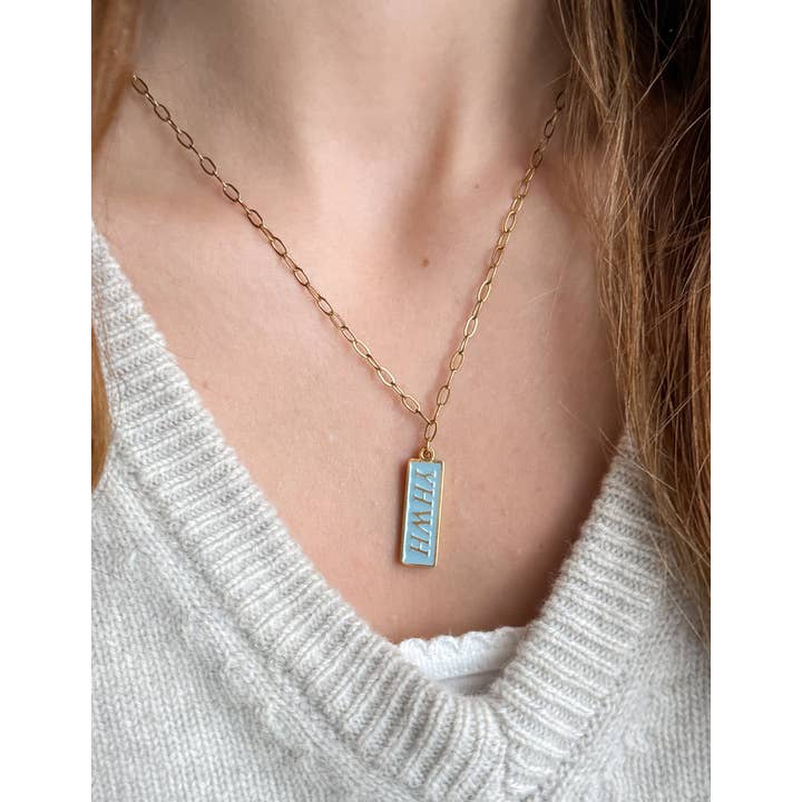 Elevated Faith - Wholesale Pendant/Charm Necklace - Enamel YHWH Necklace