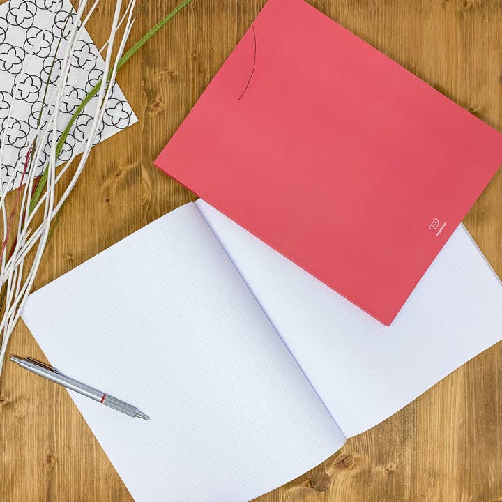 PepMelon - Wholesale Notebook - Dotted notebook, 108 page, soft touch cover, A4/A5/A5 pad, 24 color drop and tile pattern, black, blue, red, green, purple30