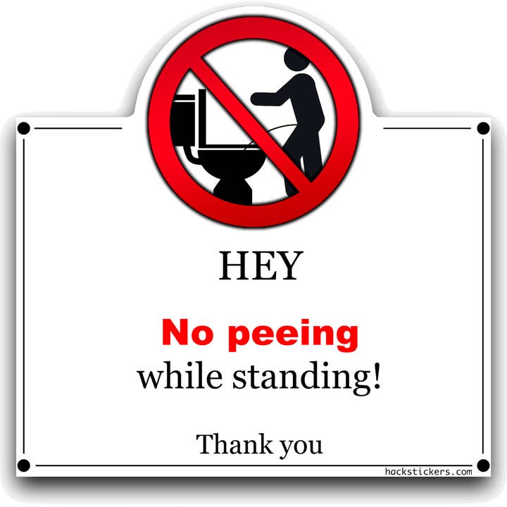 Sit Down series die cut sticker - 3" x 3" for wholesale by HackStickers