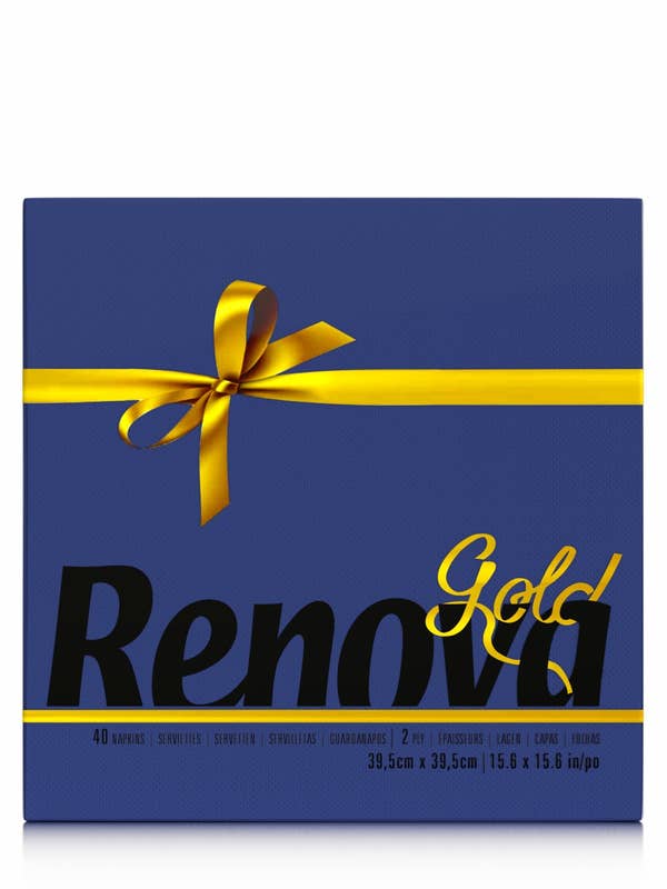 Servietter RENOVA GOLD Mørkeblå for engroshandel hos Renova