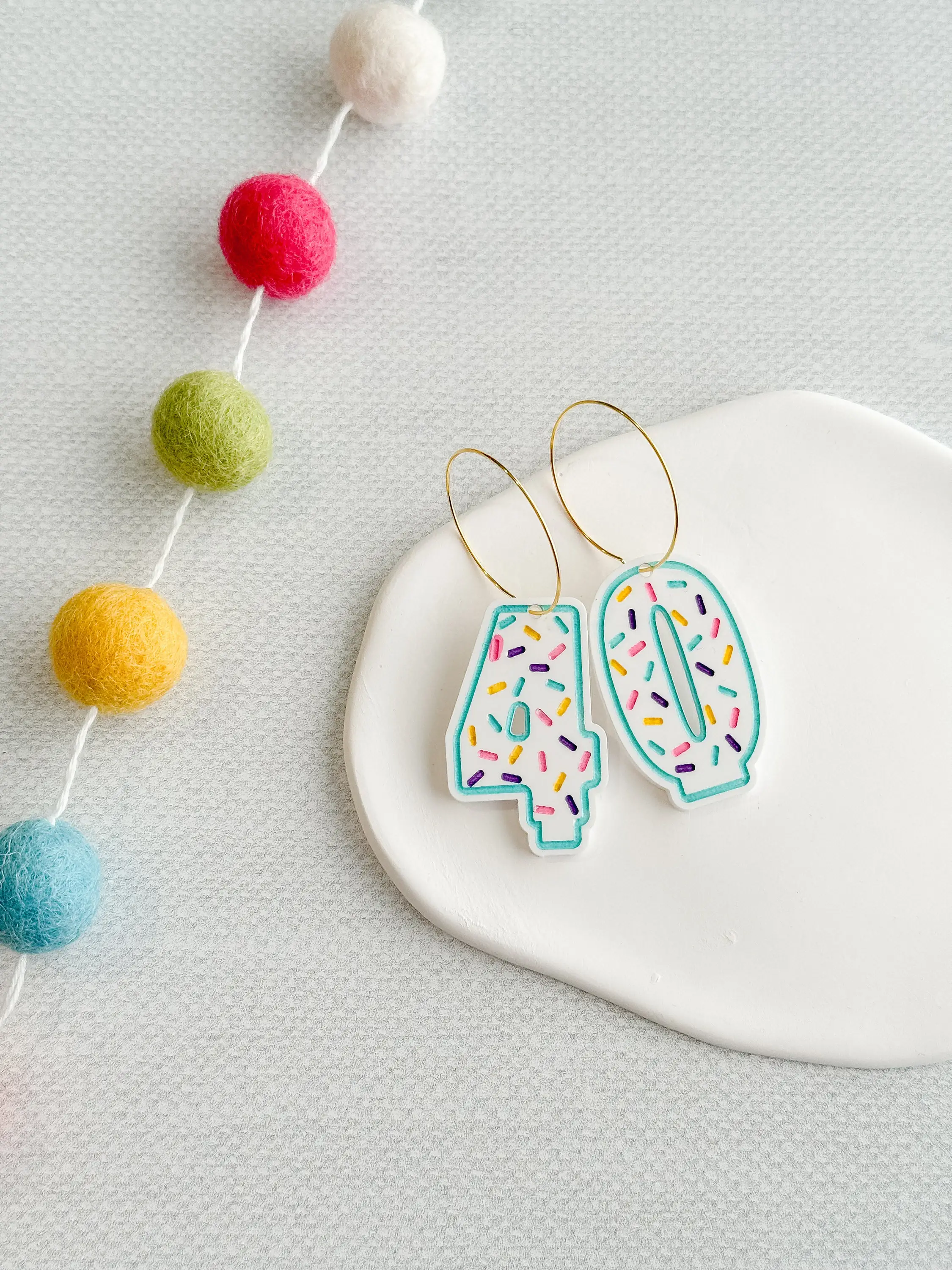 TART Design Co. LLC - Wholesale Dangle Earrings - Birthday Candle Number Earrings Hoops3