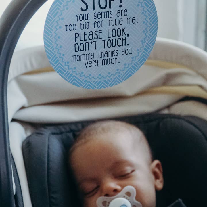 Three Little Tots - Wholesale Stroller Cover/Accessory - Baby - Blue Mommy No Touching and Stroller Tag10