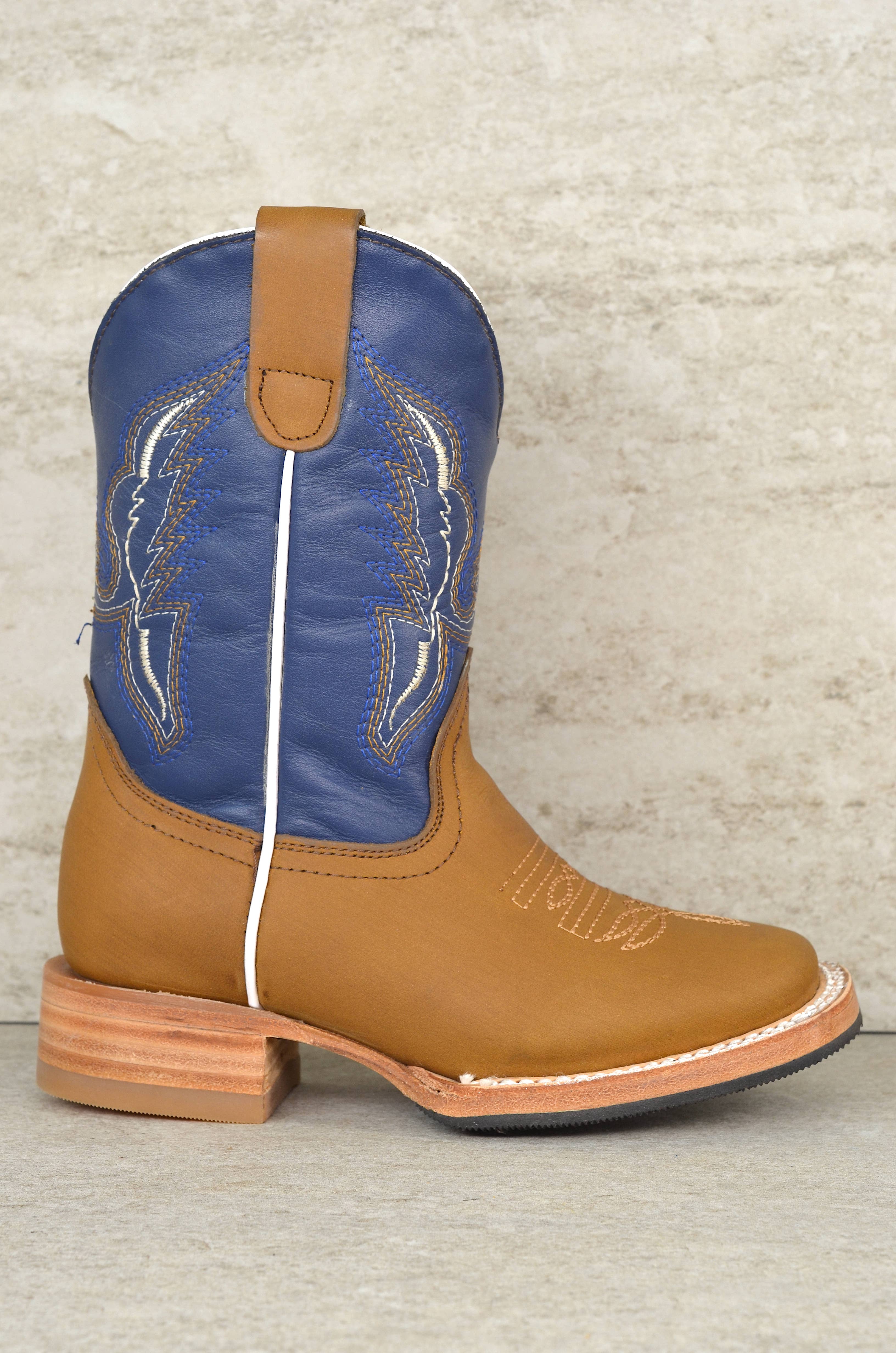 BLEU 3105 BOTTES CARRÉES LARGES BLEUES ENFANTS en vente sur Faire3