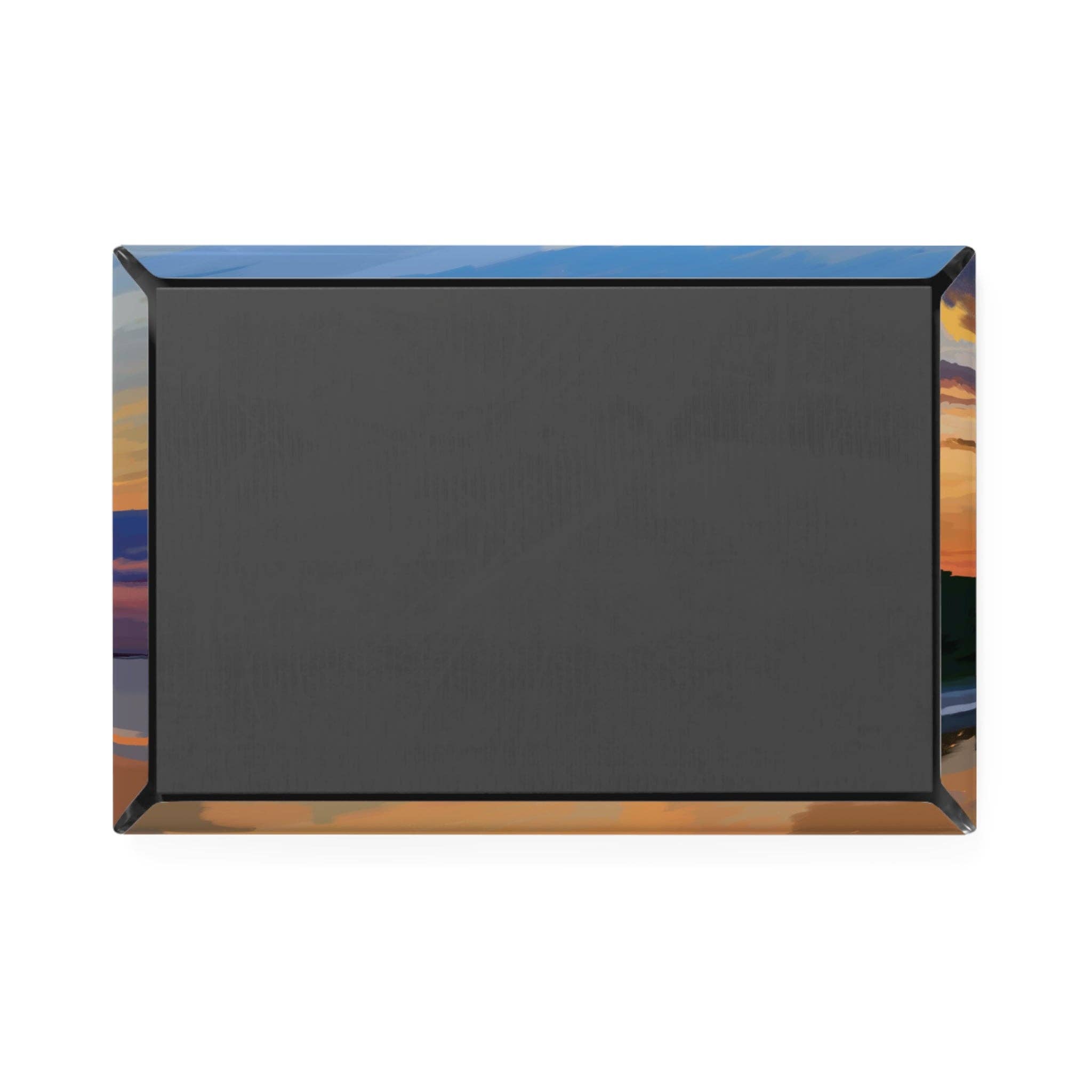 Blue Cava - Vente Affiche d'art - Coucher de soleil au lac High Rock Aimant - Pack de 1 et 10 | Décor paysager vibrant1