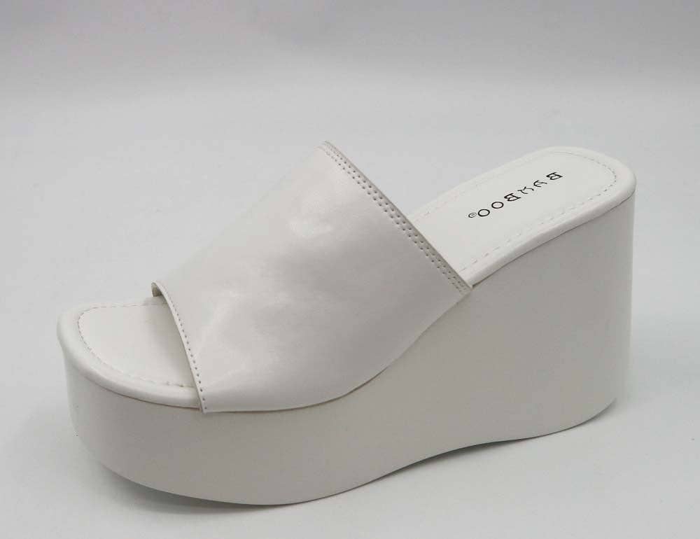 Mars Sky Shoes Wholesale - Vente Chaussures compensées – femme - Bamboo PLUS-01 Sandales à enfiler compensées épaisses pour femmes-12 paires-19,35/paire2