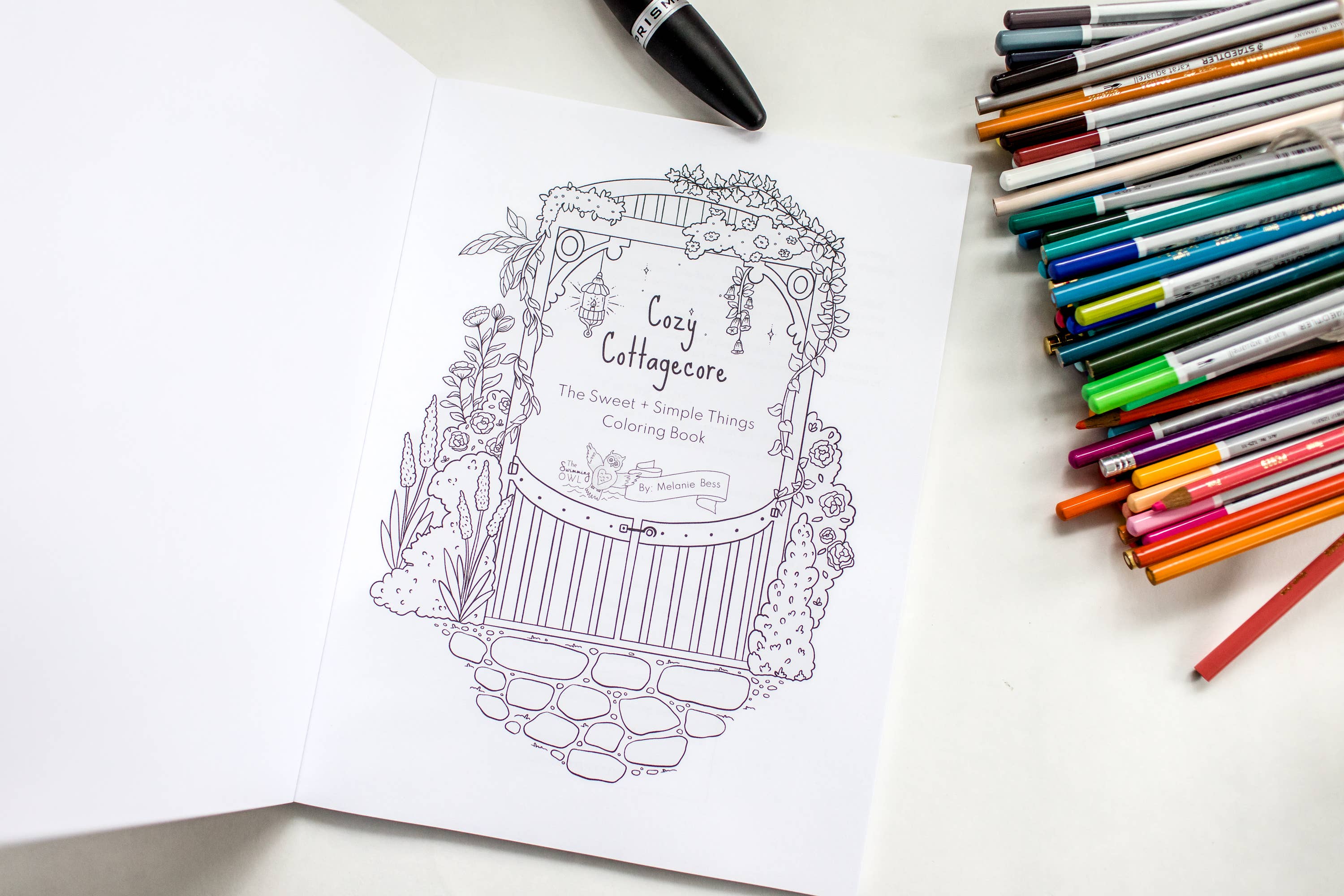 The Swimming Owl - Wholesale Coloring & Activity Book - Adult - Cozy Cottagecore Coloring Book For Adults + Teens6