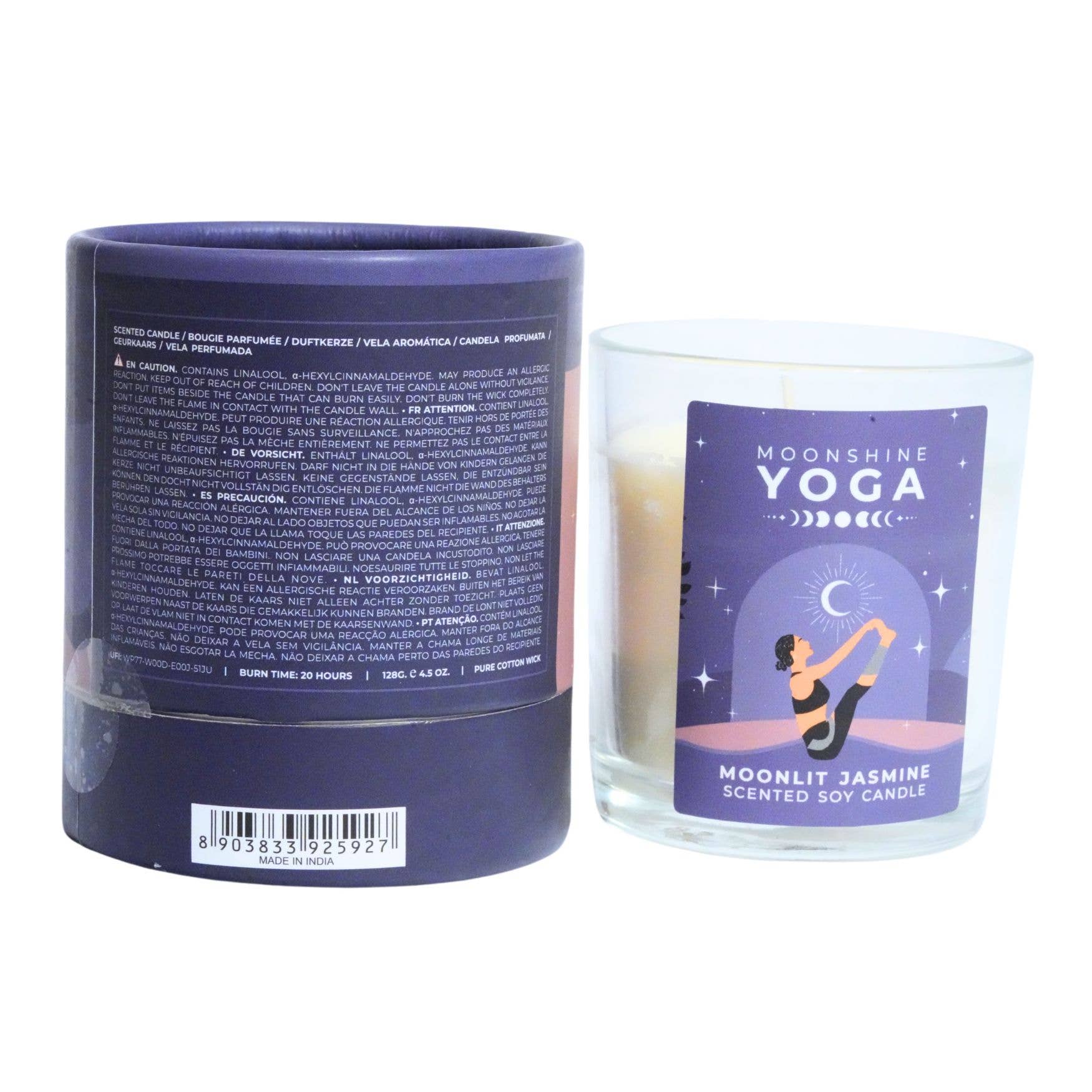 R. Expo/Song of India - Wholesale Novelty Candle - Moonlit Jasmine Yoga Candle 120g1