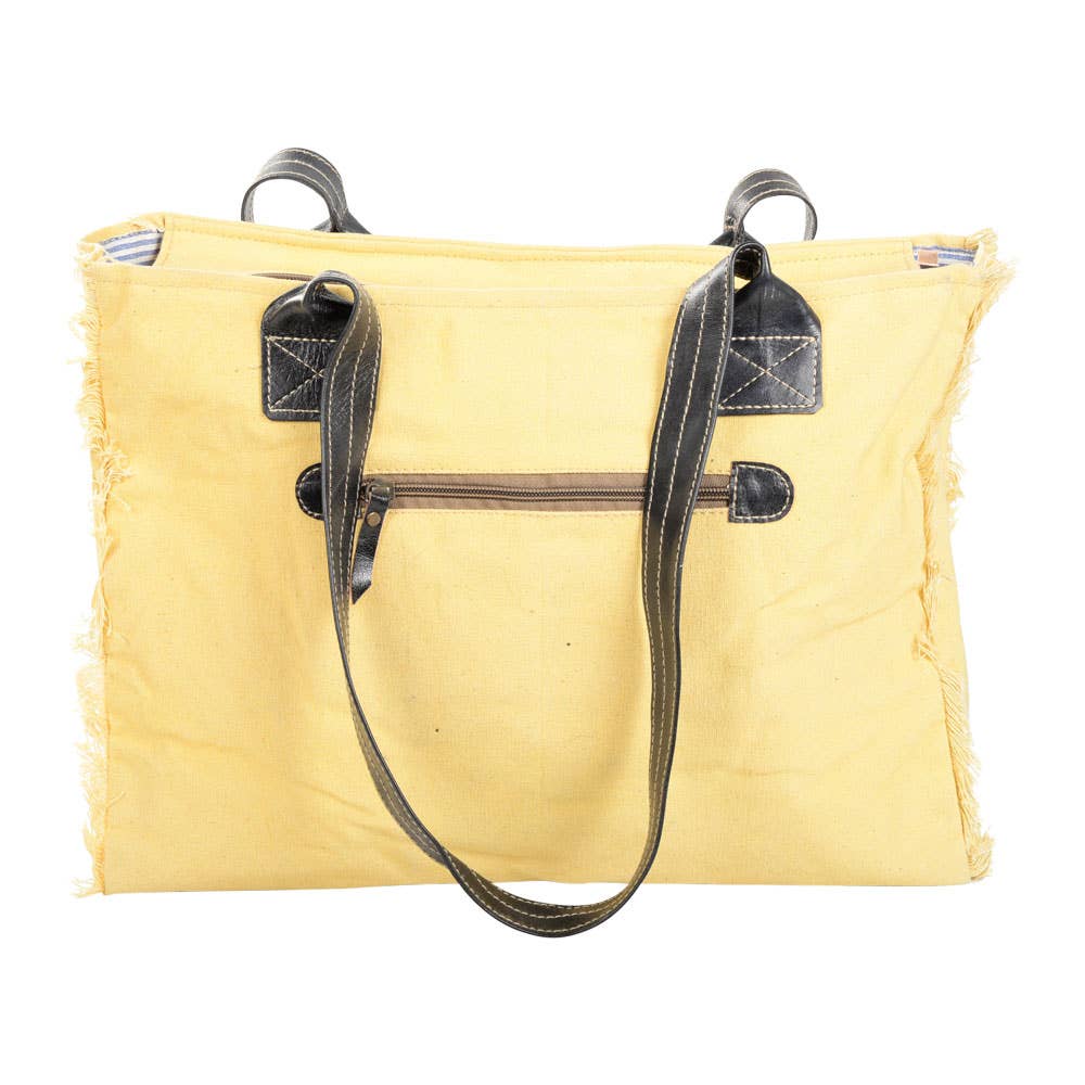 Clea Ray Canvas Bags & Clothing - Vente Tote bag – femme - Cabas Cafe Paris Jaune2
