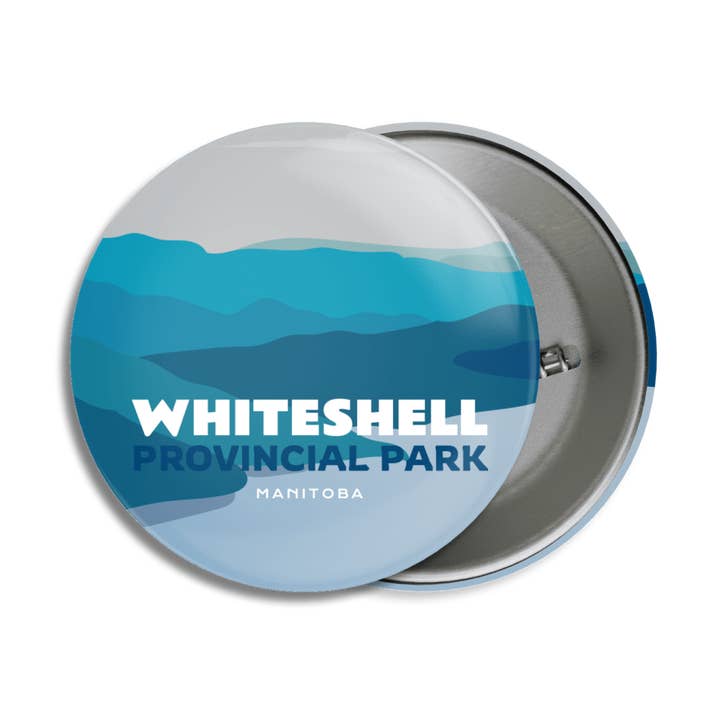 Pinback Button del Parco provinciale di Whiteshell del Manitoba per la vendita all'ingrosso da parte di Canada Untamed