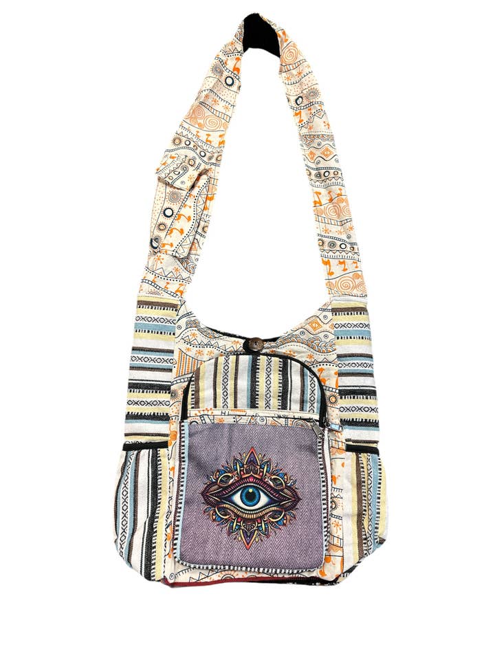 Cotton Multi Color Side Pocket Eye Bag KFC2790 for wholesale by Rising International Inc