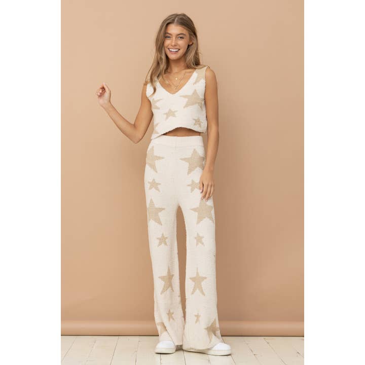 SOFT STAR PRINT TANK PANT SET for wholesale by Apolline