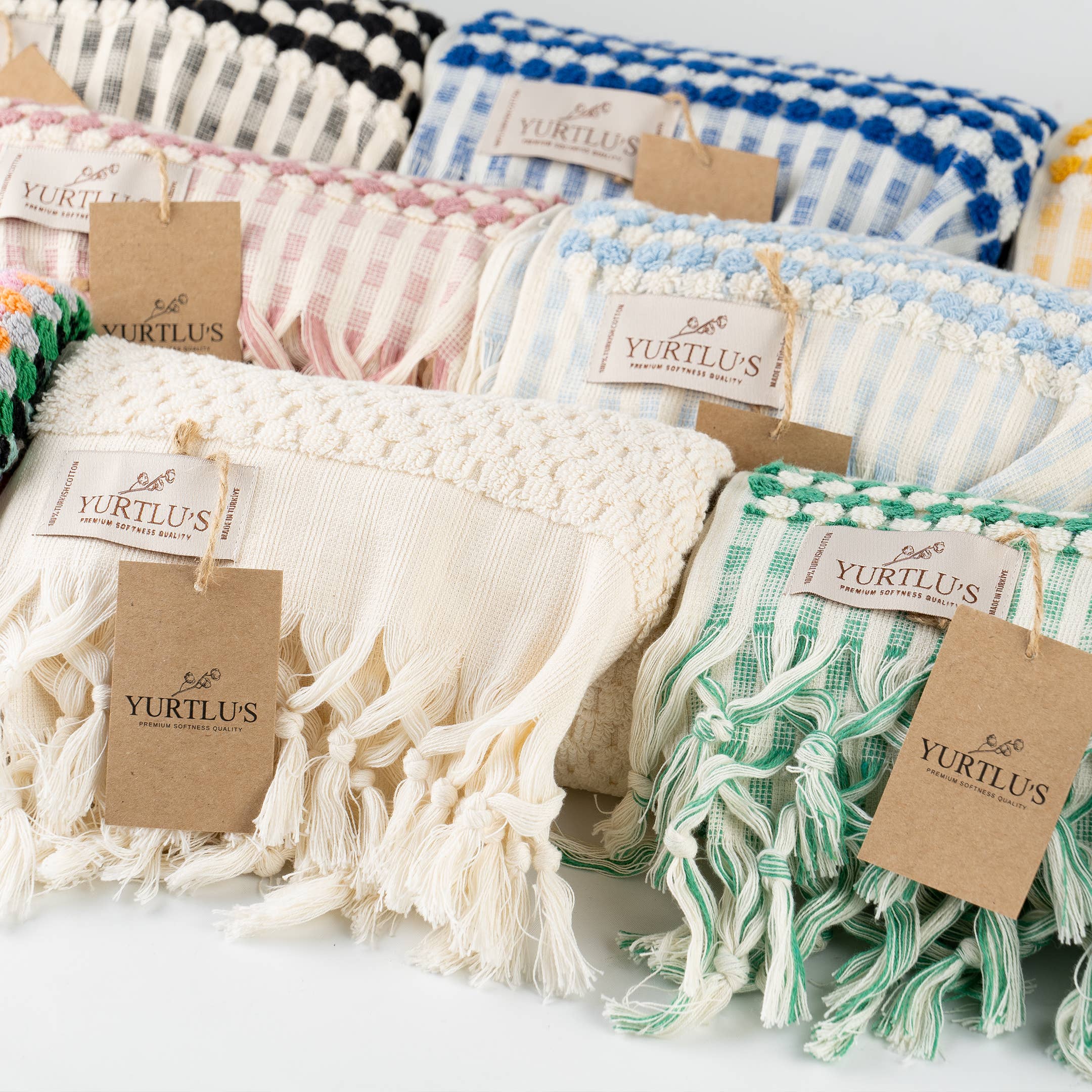 YURTLUS - Wholesale Hand Towel - YURTLU'S Bubble Series  Hand Towel 18x 37,Soft Thick Towel, Kitchen Towel - Mix 25