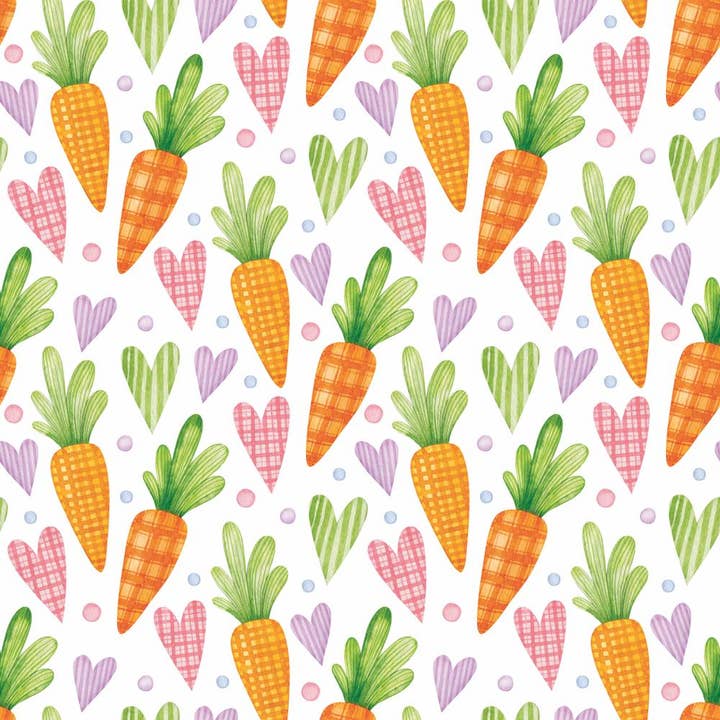 BEV- CARROTS AND HEARTS, WHITE BY AMBIENTE for wholesale by Paperproducts Design • Ambiente