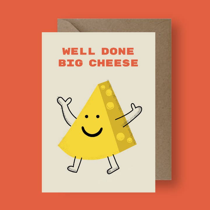 Well Done Big Cheese Greeting Card for wholesale by Seekprint