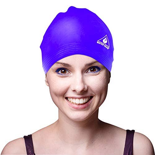 Water Gear - Wholesale Swim Cap - Women's - Water Gear Latex Swim Cap for Women and Men - Swimming