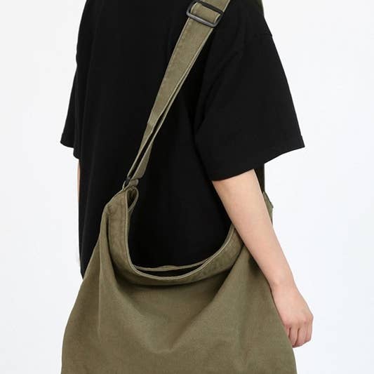 ACCITY - Wholesale Shoulder Bag - Women's - Crossbody Canvas Big Shoulder Bag_CWAB04205