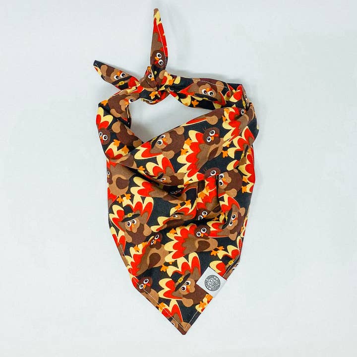 Turkey Dog Bandana | Thanksgiving Fall Holiday Pet Scarf for wholesale by Camp Hound