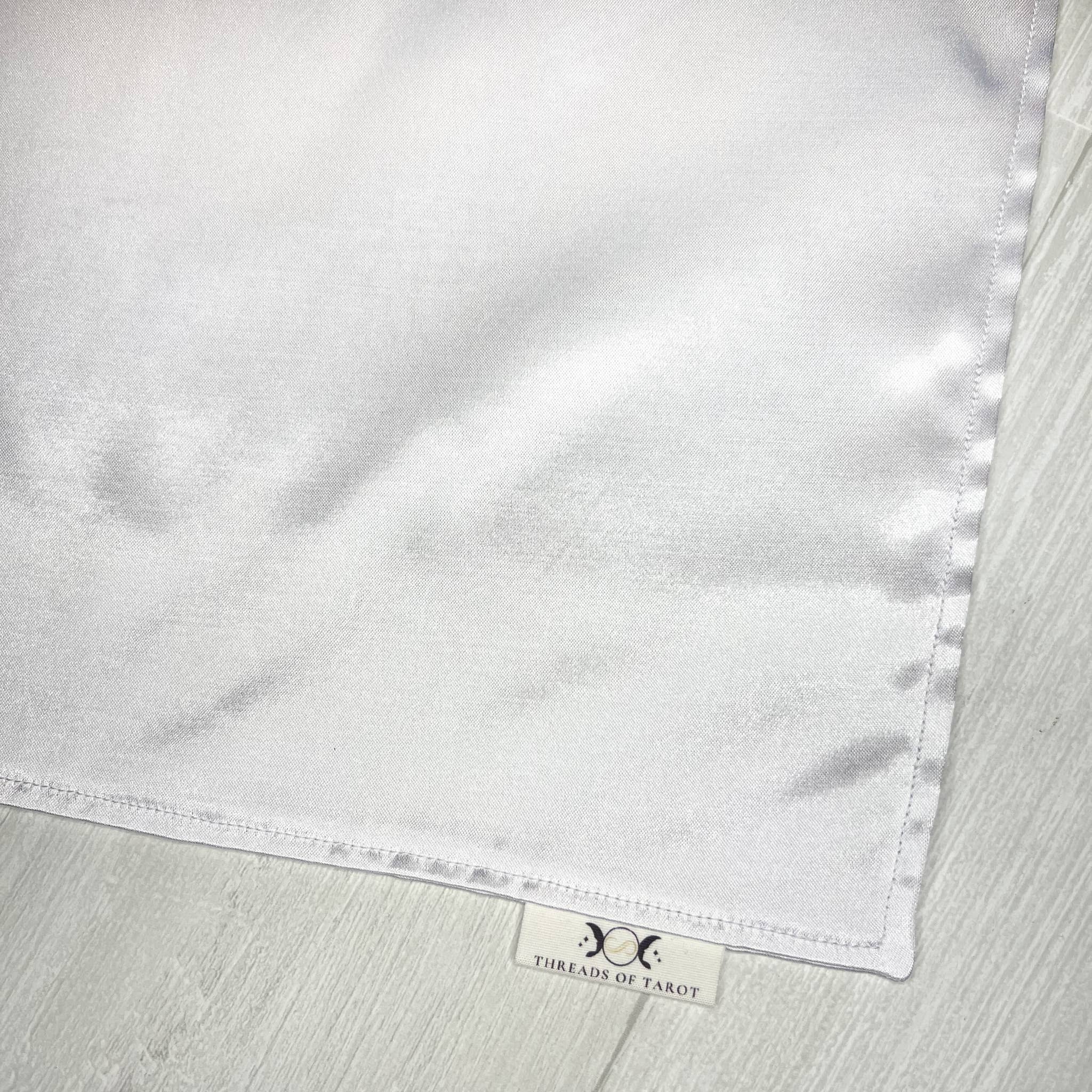 Threads of Tarot - Wholesale Tablecloth - Small White Satin Altar Cloth 4